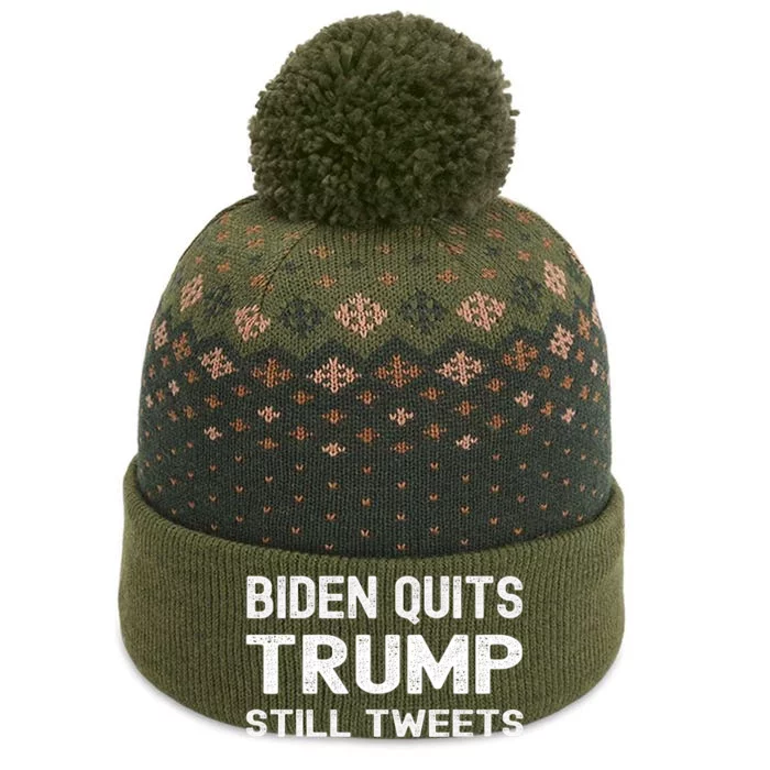 Biden Quits Trump Still Tweets Trump Election Joke The Baniff Cuffed Pom Beanie