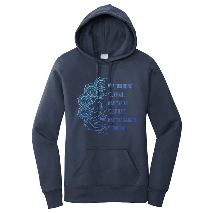 Buddha Quotes Thoughts Spirituality Meaningful Gift Yoga Gift Women's Pullover Hoodie