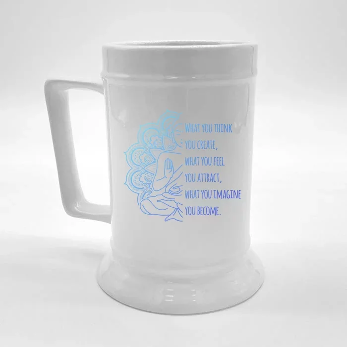 Buddha Quotes Thoughts Spirituality Meaningful Gift Yoga Gift Front & Back Beer Stein