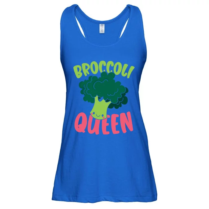 Broccoli Queen Vegan Lover Vegetable Healthy Vegetarian Funny Gift Ladies Essential Flowy Tank