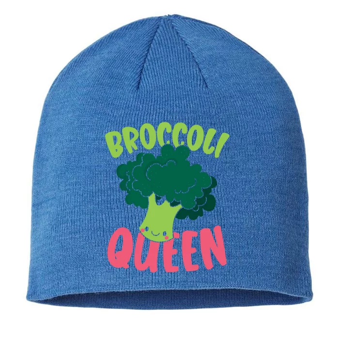 Broccoli Queen Vegan Lover Vegetable Healthy Vegetarian Funny Gift 8 1/2in Sustainable Knit Beanie