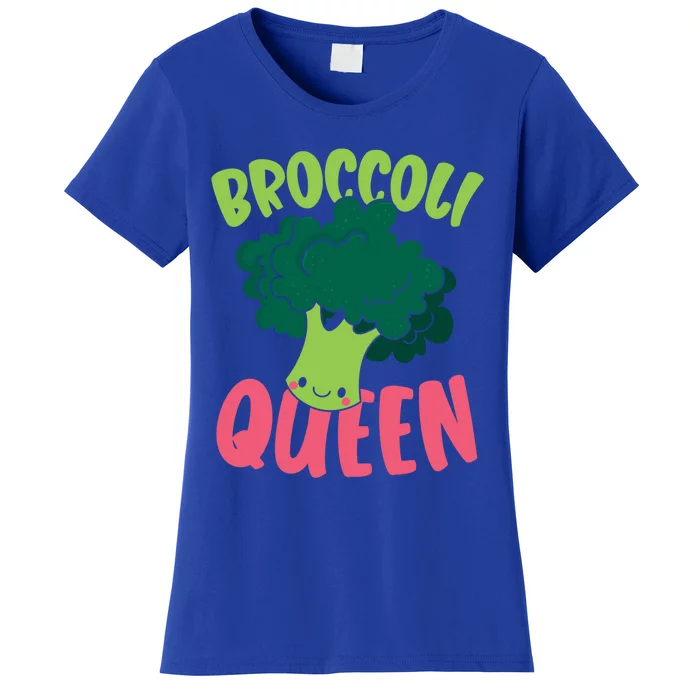 Broccoli Queen Vegan Lover Vegetable Healthy Vegetarian Funny Gift Women's T-Shirt