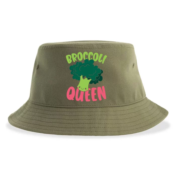 Broccoli Queen Vegan Lover Vegetable Healthy Vegetarian Funny Gift Sustainable Bucket Hat