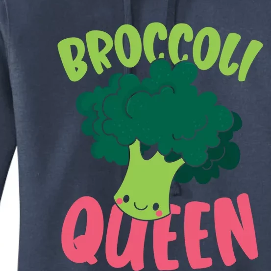 Broccoli Queen Vegan Lover Vegetable Healthy Vegetarian Funny Gift Women's Pullover Hoodie