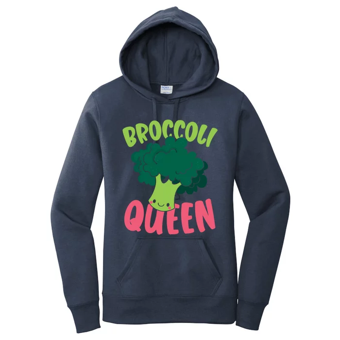 Broccoli Queen Vegan Lover Vegetable Healthy Vegetarian Funny Gift Women's Pullover Hoodie