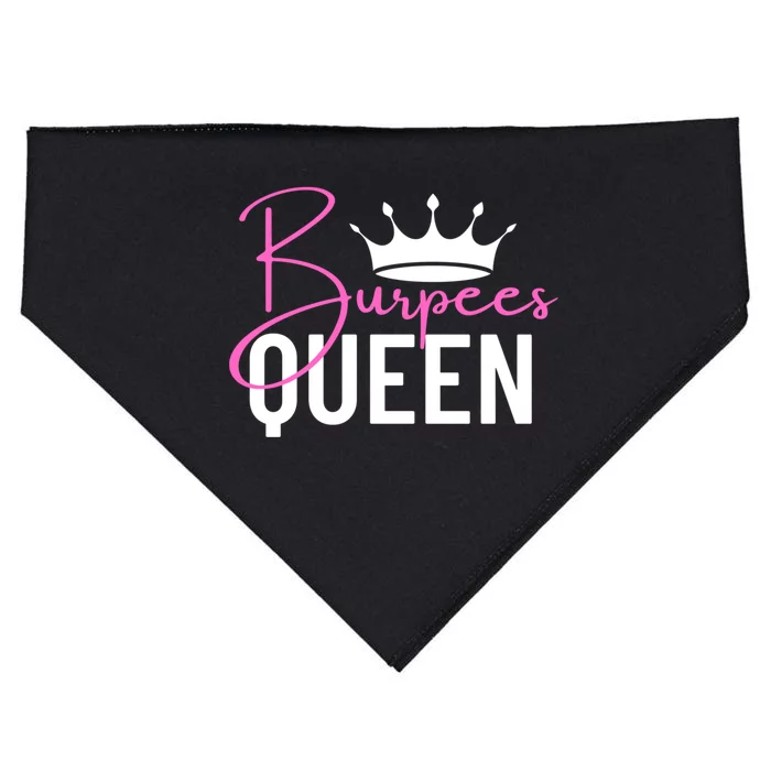 Burpees Queen Workout Exercise Gift USA-Made Doggie Bandana