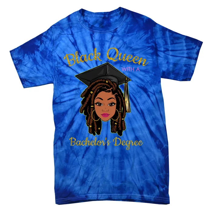 Black Queen With A Bachelor's Degree Graduation Black Gift Tie-Dye T-Shirt