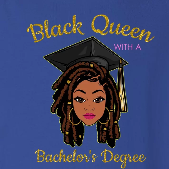 Black Queen With A Bachelor's Degree Graduation Black Gift Toddler Long Sleeve Shirt