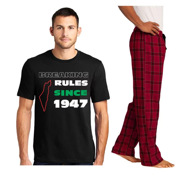 Breaking Rules 1947 Freepalestine Stopwar Cool Gift Pajama Set