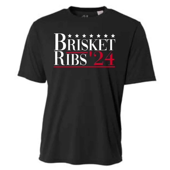 Brisket Ribs 2024 Funny Bbq Barbecue Political Election Cooling Performance Crew T-Shirt