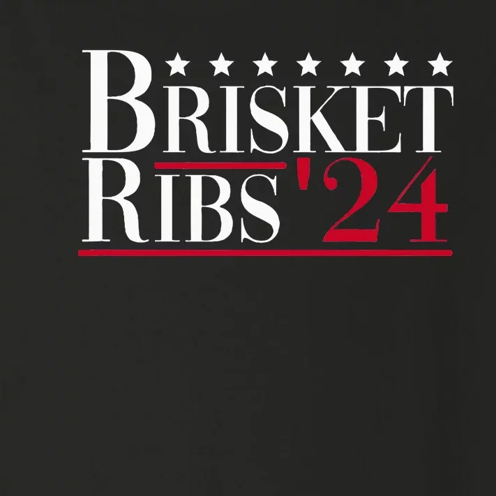 Brisket Ribs 2024 Funny Bbq Barbecue Political Election Toddler Long Sleeve Shirt