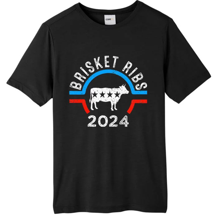 Brisket Ribs 2024 Funny Bbq Grilling Brisket Ribs 2024 ChromaSoft Performance T-Shirt