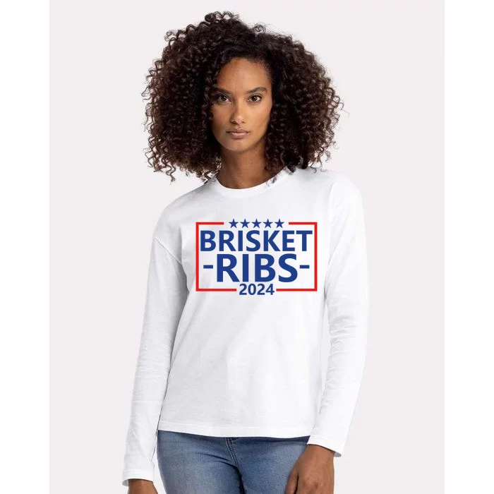 Brisket Ribs 2024 Womens Cotton Relaxed Long Sleeve T-Shirt