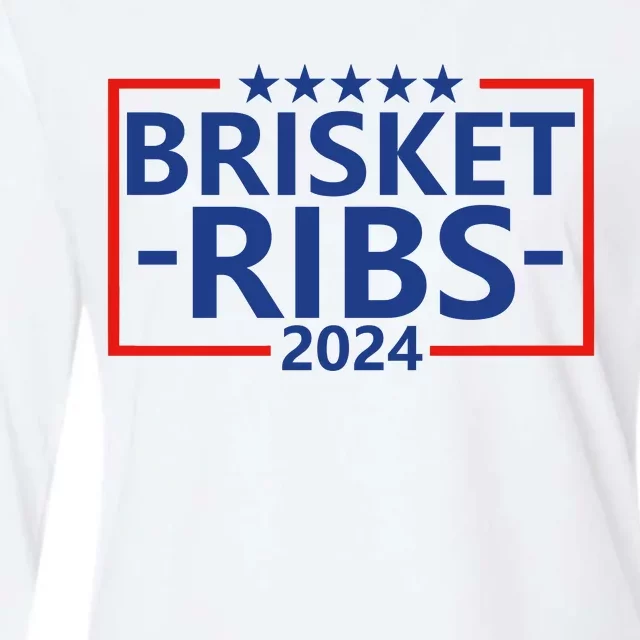 Brisket Ribs 2024 Womens Cotton Relaxed Long Sleeve T-Shirt