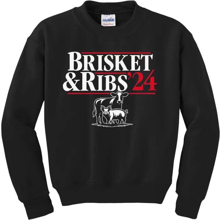 Brisket & Ribs 24 Funny Political Kids Sweatshirt