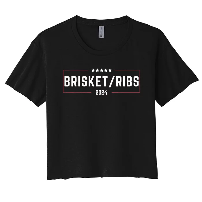 Brisket Ribs 2024 Women's Crop Top Tee