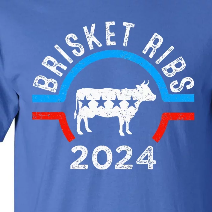 Brisket Ribs 2024 Funny Bbq Grilling Brisket Ribs 2024 Tall T-Shirt