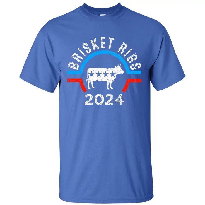 Brisket Ribs 2024 Funny Bbq Grilling Brisket Ribs 2024 Tall T-Shirt