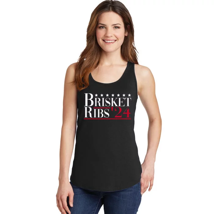 Brisket Ribs 2024 Funny Bbq Barbecue Political Election Ladies Essential Tank