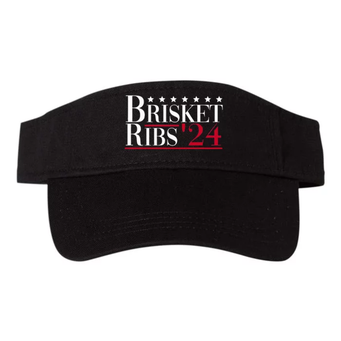 Brisket Ribs 2024 Funny Bbq Barbecue Political Election Valucap Bio-Washed Visor