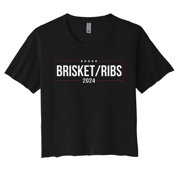 Brisket Ribs 2024 Women's Crop Top Tee