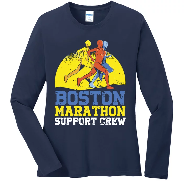 Boston Runner 262 Miles Support Crew Ladies Long Sleeve Shirt