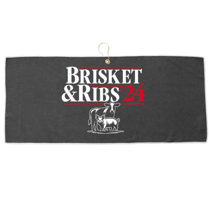 Brisket & Ribs 24 Funny Political Large Microfiber Waffle Golf Towel