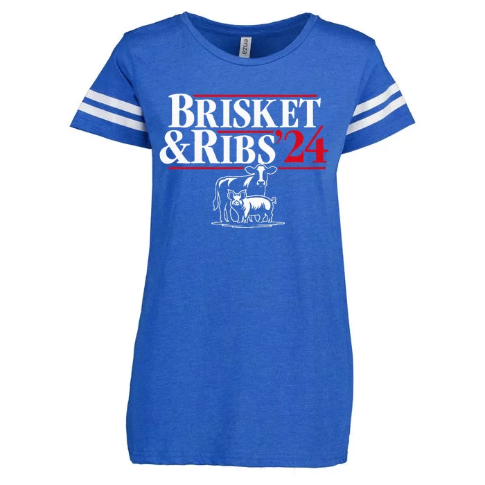 Brisket & Ribs 24 Funny Political Enza Ladies Jersey Football T-Shirt