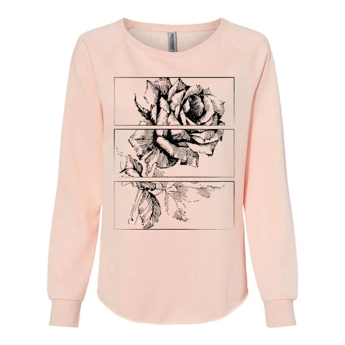 Black Roses Aesthetic Clothing Soft Grunge Clothes Goth Punk Womens California Wash Sweatshirt