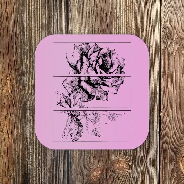 Black Roses Aesthetic Clothing Soft Grunge Clothes Goth Punk Coaster