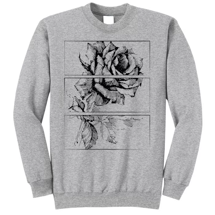 Black Roses Aesthetic Clothing Soft Grunge Clothes Goth Punk Tall Sweatshirt