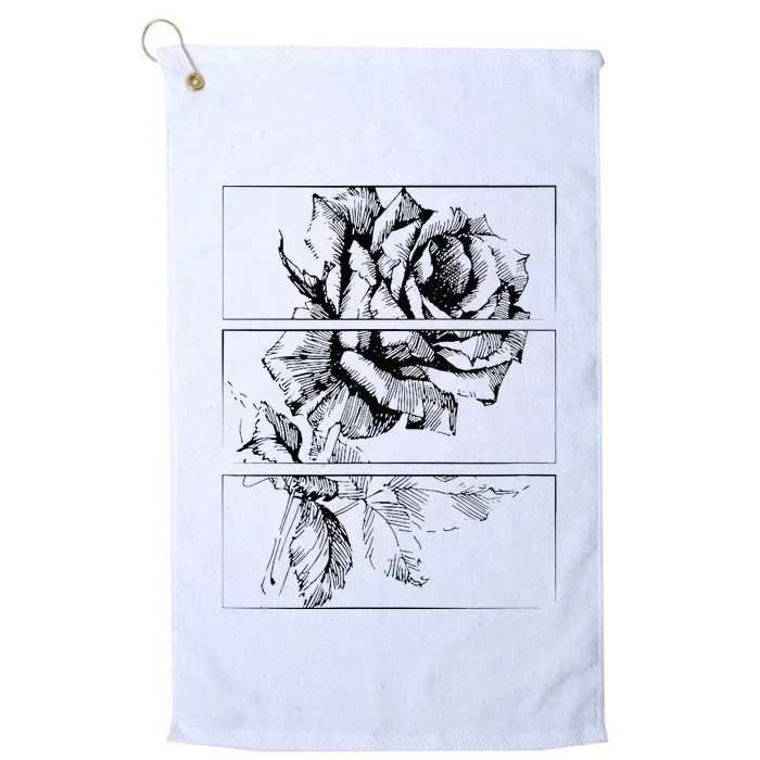 Black Roses Aesthetic Clothing Soft Grunge Clothes Goth Punk Platinum Collection Golf Towel