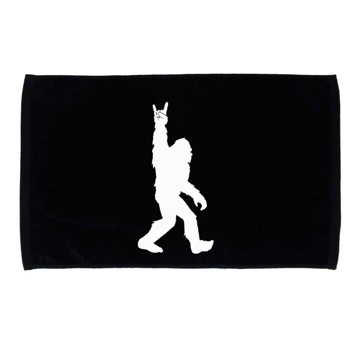 Bigfoot Rock And Roll For Sasquatch Believers Microfiber Hand Towel