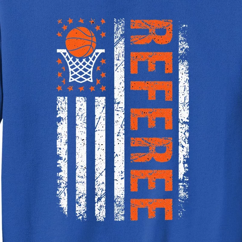 Basketball Referee American Flag Sports Officials Tall Sweatshirt