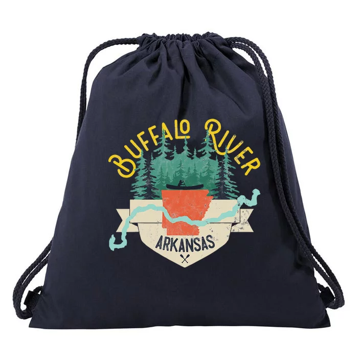 Buffalo River Arkansas National Park River Drawstring Bag