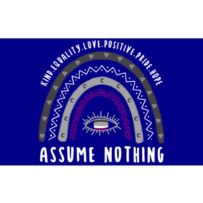 Boho Rainbow Assume Nothing Ace Pride Gift Bumper Sticker