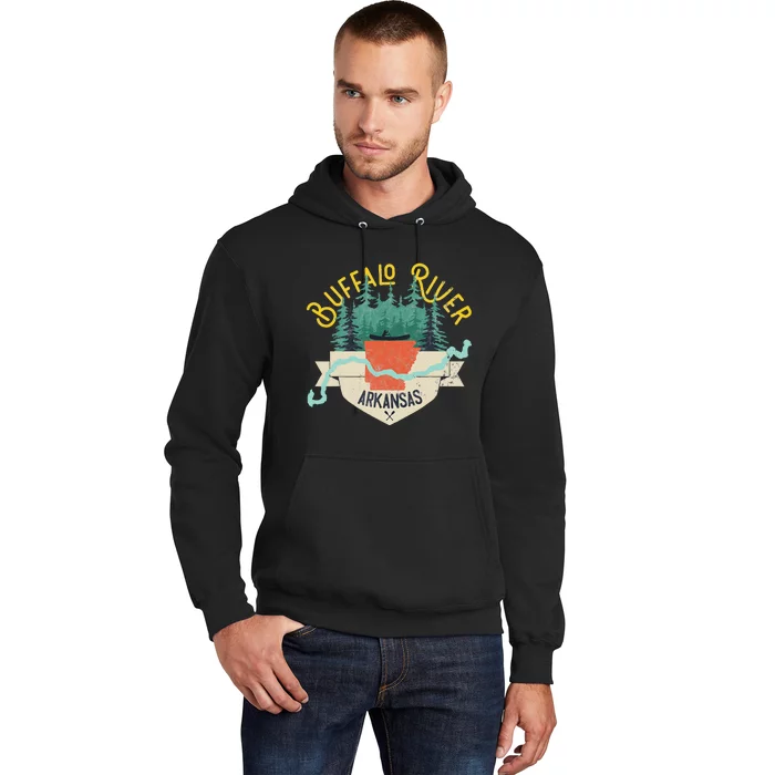 Buffalo River Arkansas National Park River Floating Kayak Hoodie