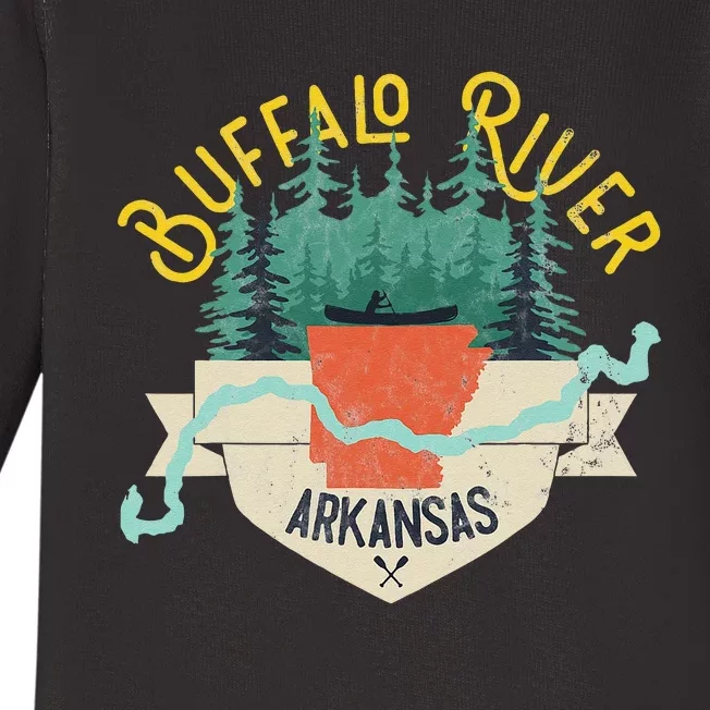 Buffalo River Arkansas National Park River Floating Kayak Baby Long Sleeve Bodysuit