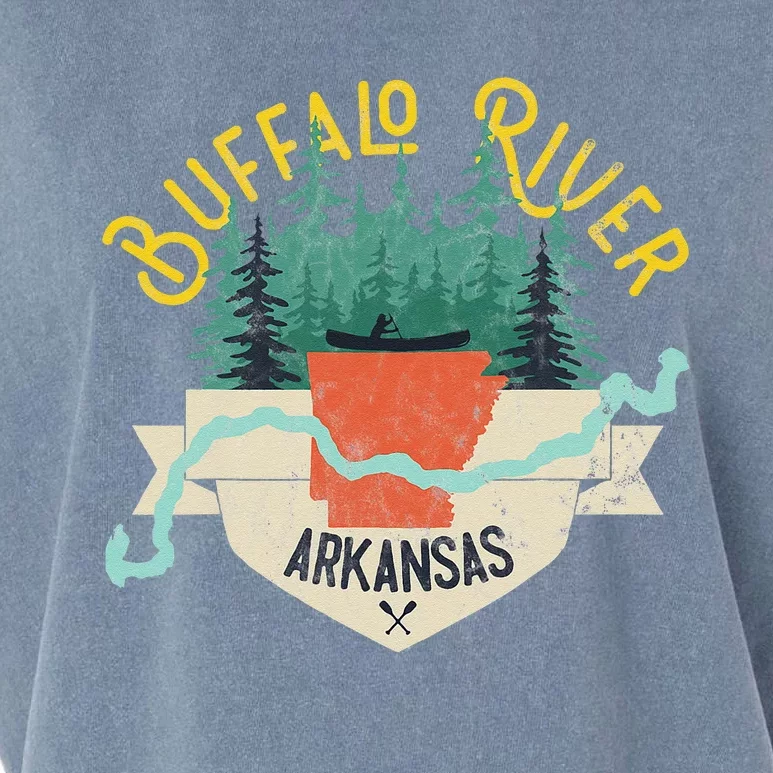 Buffalo River Arkansas National Park River Floating Kayak Garment-Dyed Women's Muscle Tee