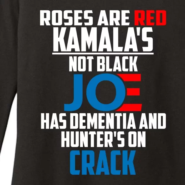 Biden Roses Are Red Kamala Not Black Joe Womens CVC Long Sleeve Shirt