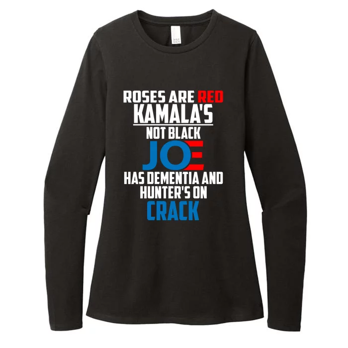 Biden Roses Are Red Kamala Not Black Joe Womens CVC Long Sleeve Shirt