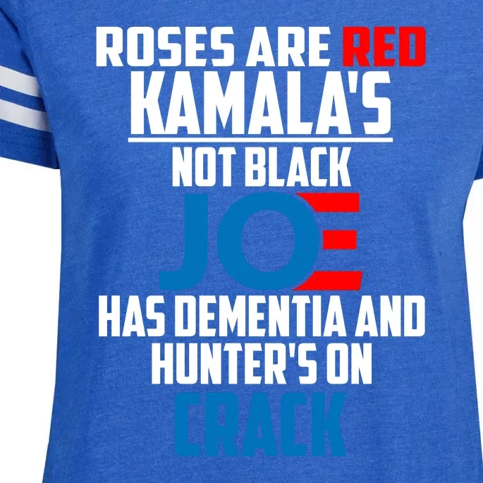 Biden Roses Are Red Kamala Not Black Joe Enza Ladies Jersey Football T-Shirt