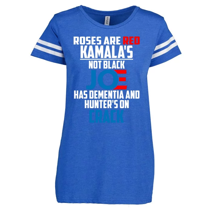 Biden Roses Are Red Kamala Not Black Joe Enza Ladies Jersey Football T-Shirt