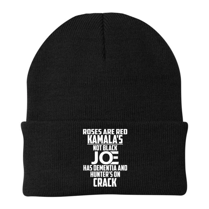 Biden Roses Are Red Kamala Not Black Joe Knit Cap Winter Beanie