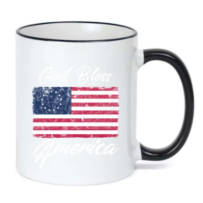 Betsy Ross American Flag Patriotic God Bless America Meaningful Gift Black Color Changing Mug