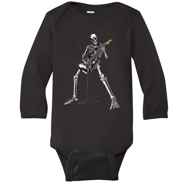 Band Rock And Roll Guitar For Men Band Baby Long Sleeve Bodysuit