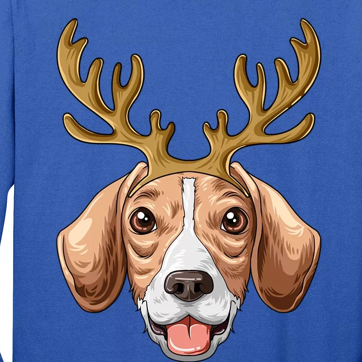 Beagle Reindeer Antlers Christmas Beagle Cool Gift Long Sleeve Shirt