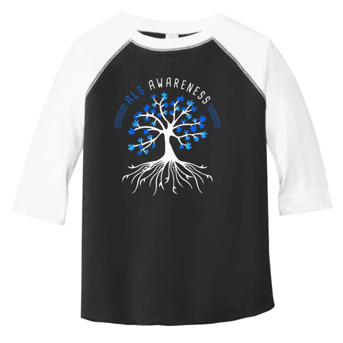 Blue Ribbon ALS Awareness Tree Toddler Fine Jersey T-Shirt