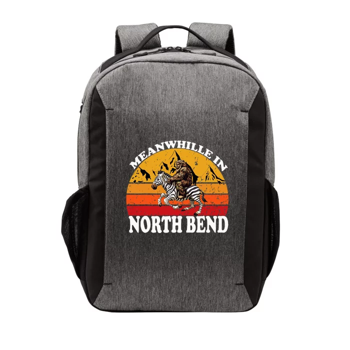 Bigfoot Riding A Zebra Meanwhile In North Bend Vector Backpack