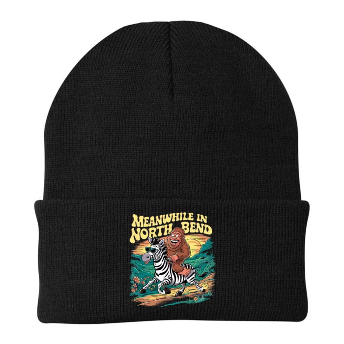 Bigfoot Riding A Zebra Meanwhile In North Bend Knit Cap Winter Beanie